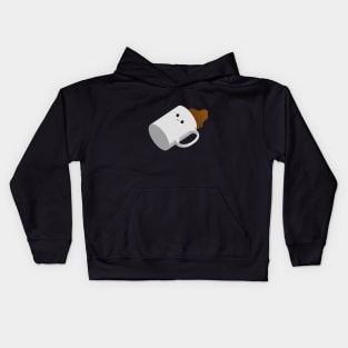 Spilt Coffee Cup (Happy) Kids Hoodie